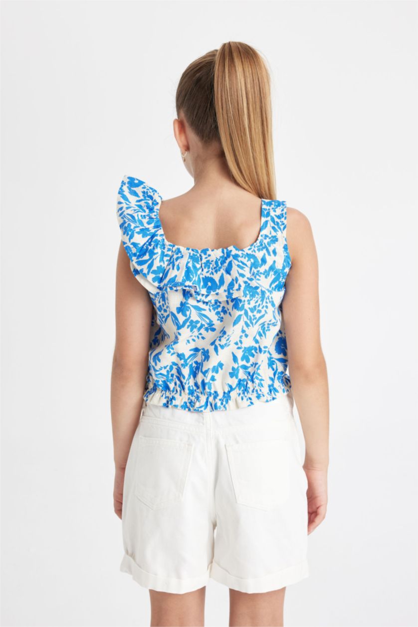 Girls & Teens Beige Girl Short Sleeve Blouse