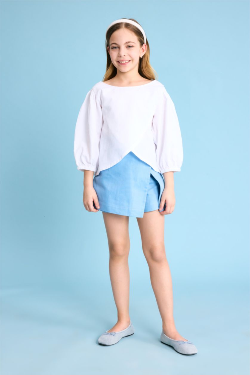 بنات أبيض بلوزة نص كم بناتي