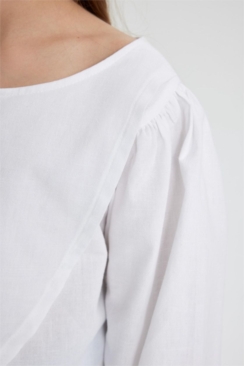 بنات أبيض بلوزة نص كم بناتي