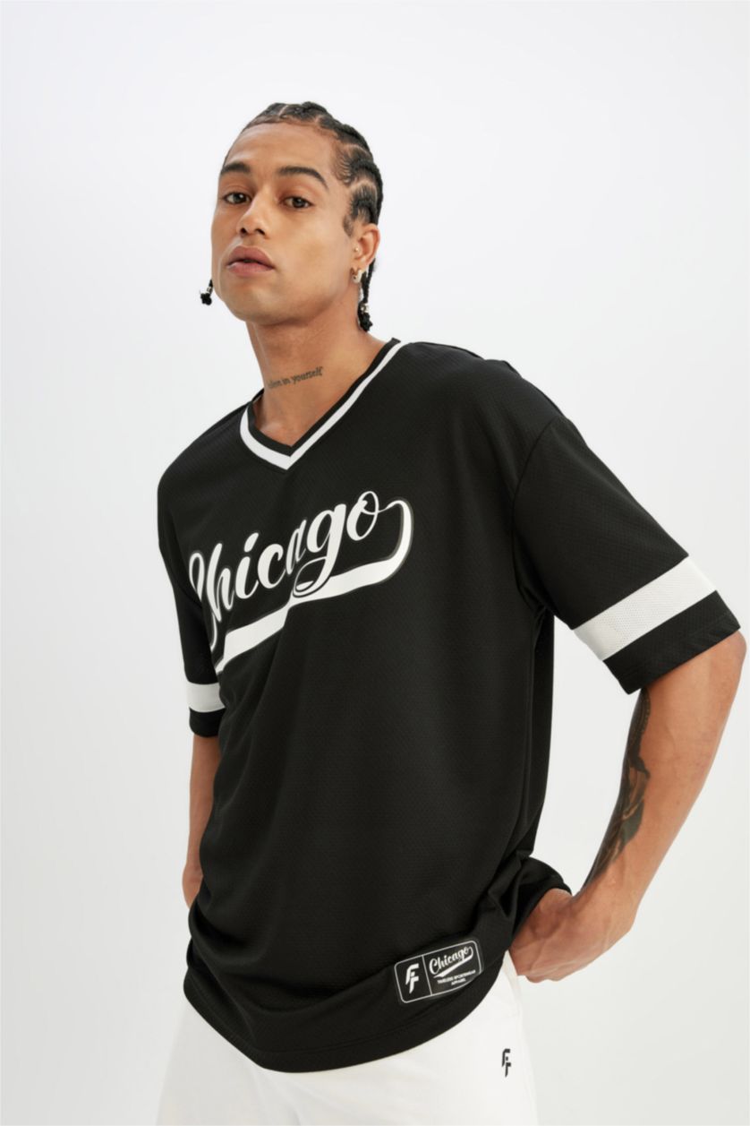 MAN Black Oversize Fit Short Sleeve T-Shirt