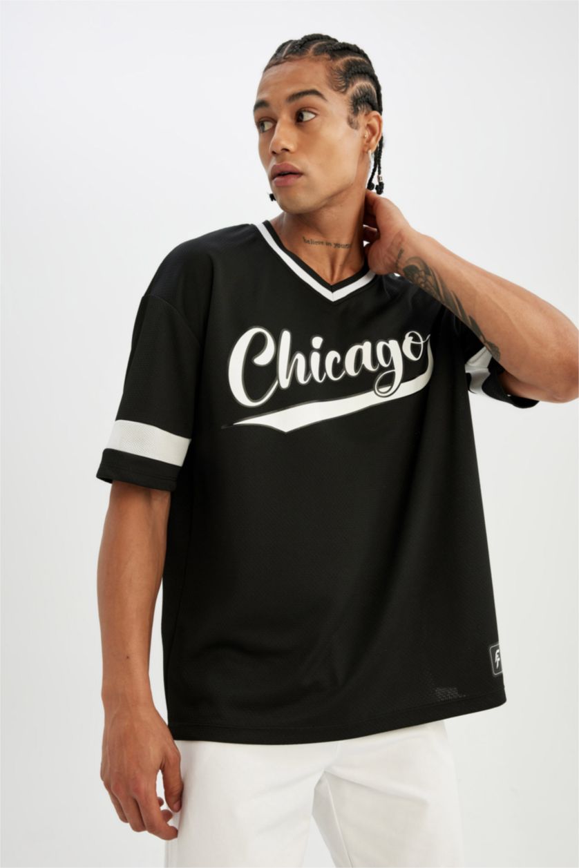 MAN Black Oversize Fit Short Sleeve T-Shirt