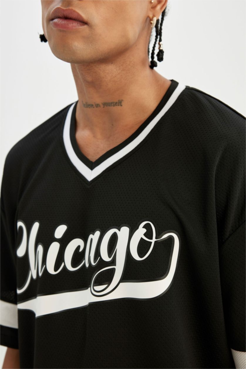 MAN Black Oversize Fit Short Sleeve T-Shirt