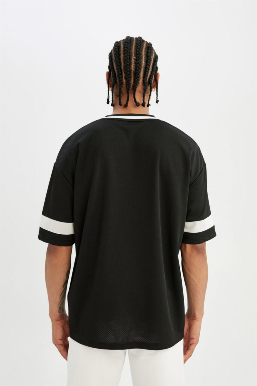 MAN Black Oversize Fit Short Sleeve T-Shirt