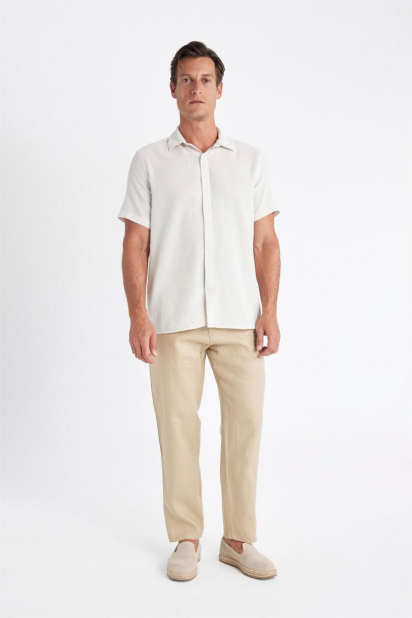 MAN Beige Relax Fit Trousers