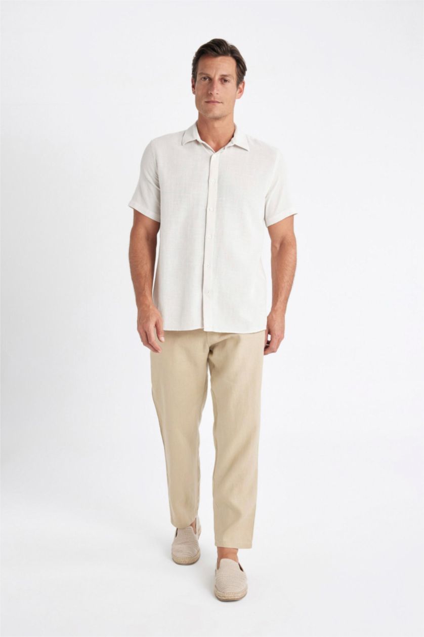 MAN Beige Relax Fit Trousers