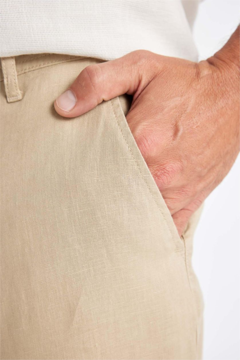 MAN Beige Relax Fit Trousers
