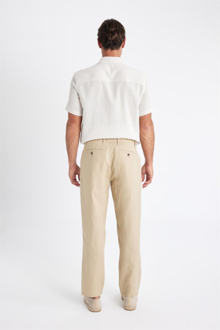 MAN Beige Relax Fit Trousers