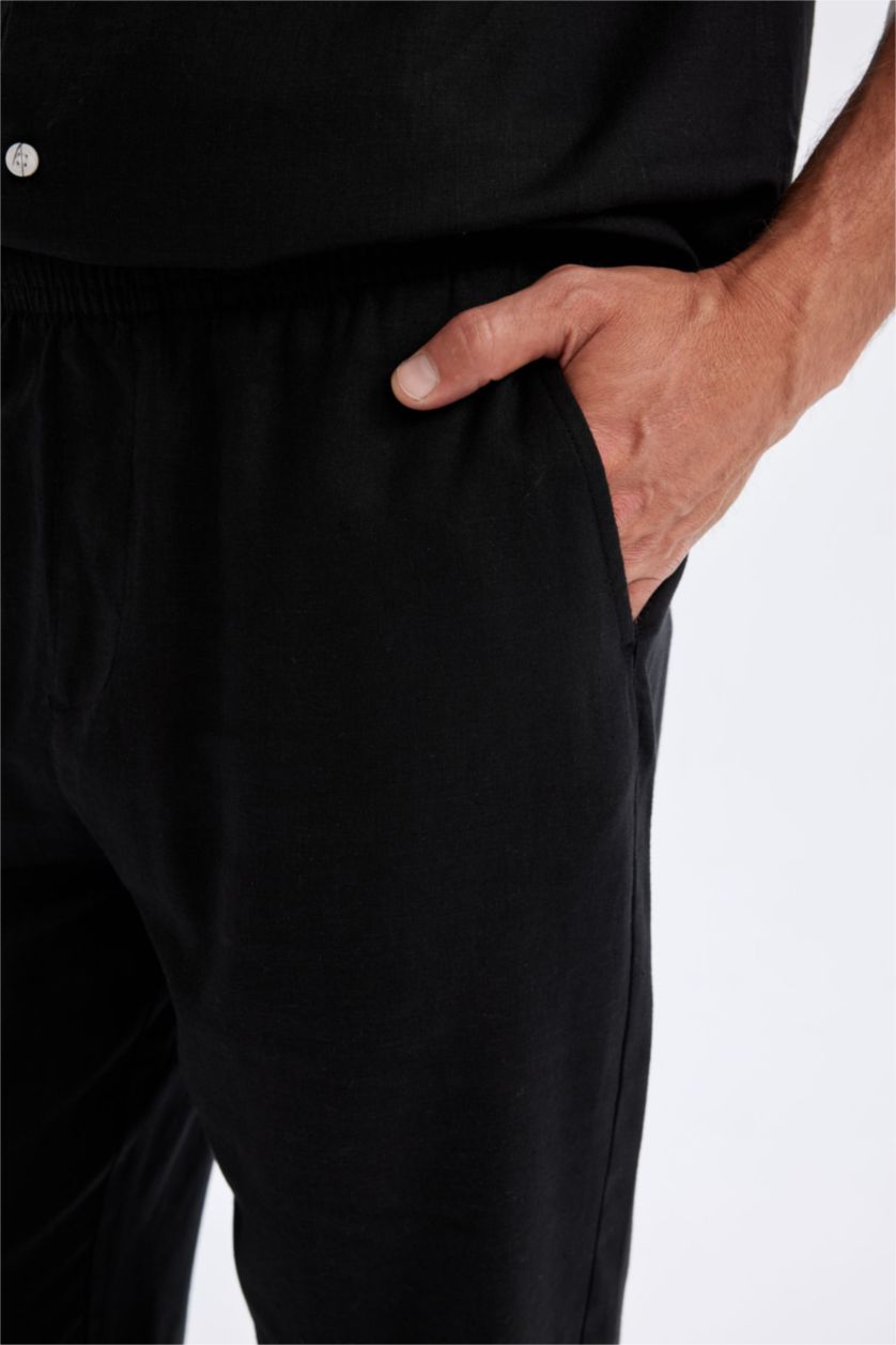 Men Black Relax Fit Trousers