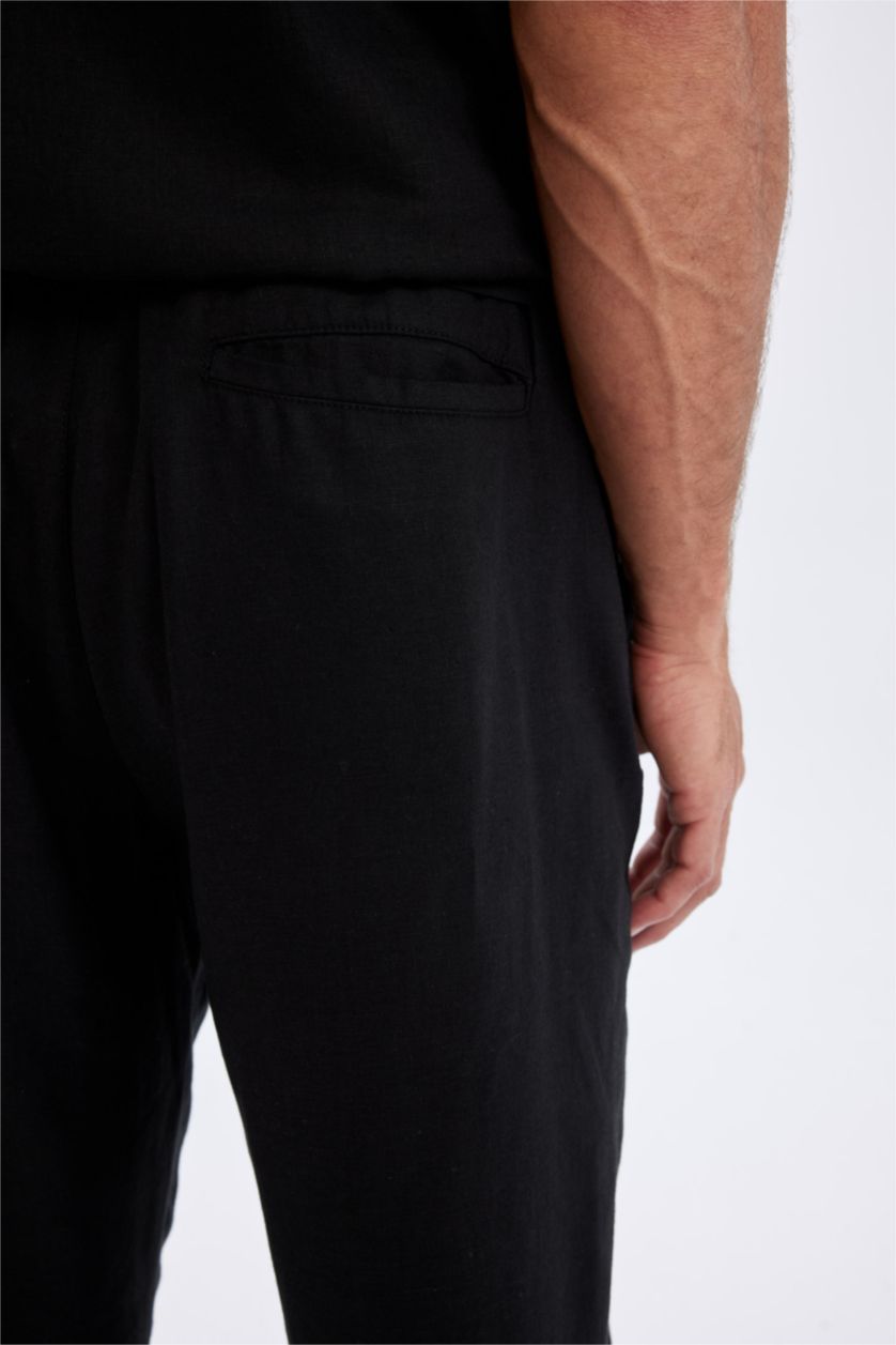 Men Black Relax Fit Trousers