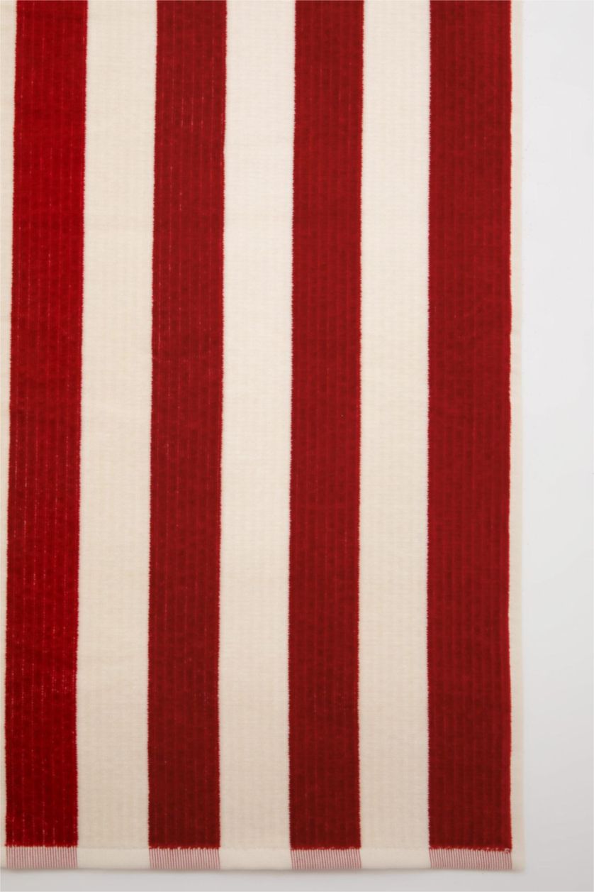 نساء أحمر فوطة قطن مقاوم للرمل مخطط