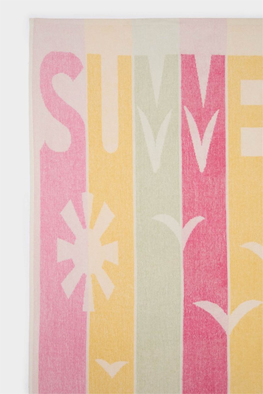 Woman Karma Woman Patterned Cotton Beach Towel