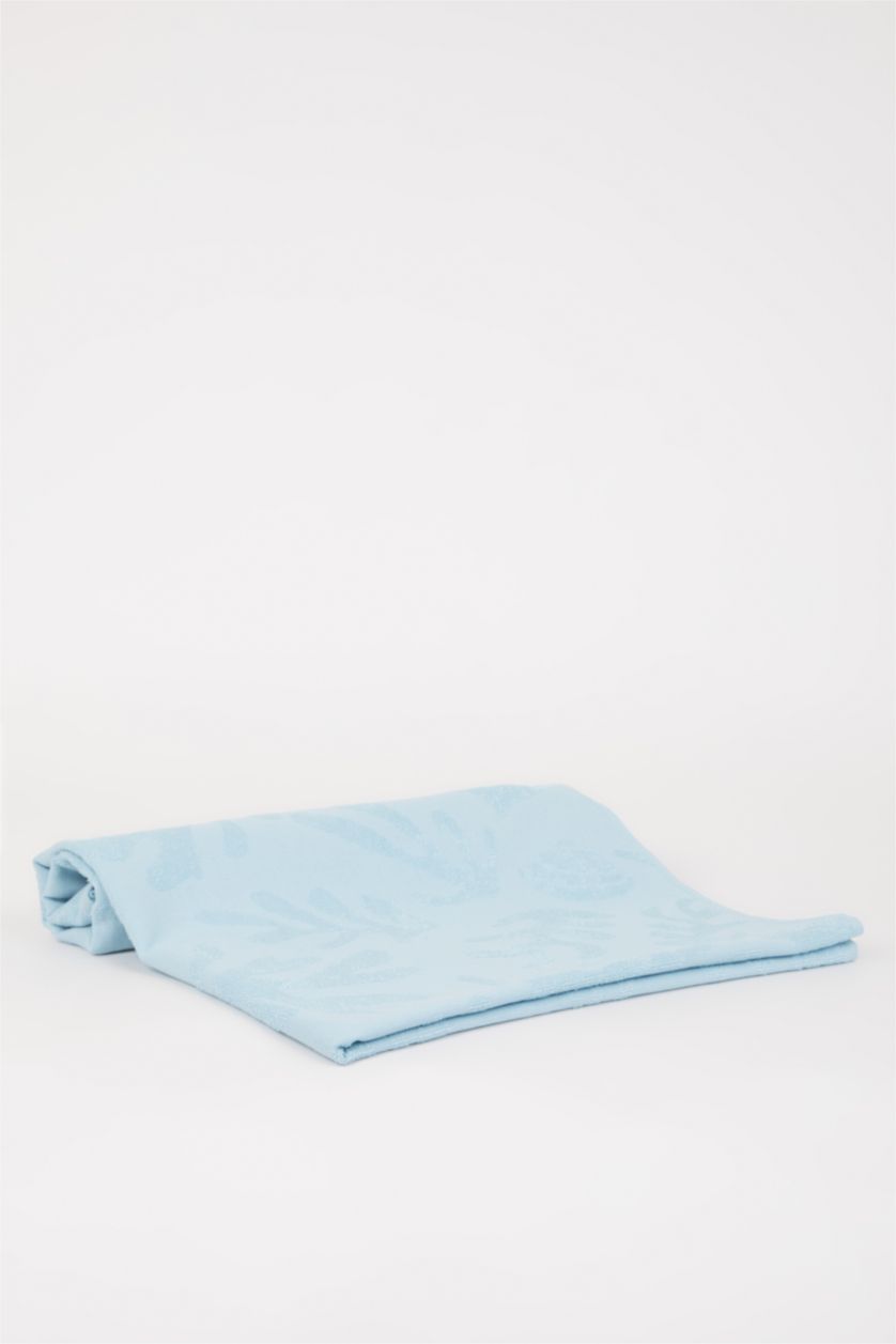 Kadın Mavi Kadın Pamuklu Plaj Havlusu