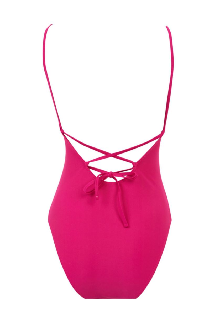 Woman Dark Pink Regular Fit Swimsuit
