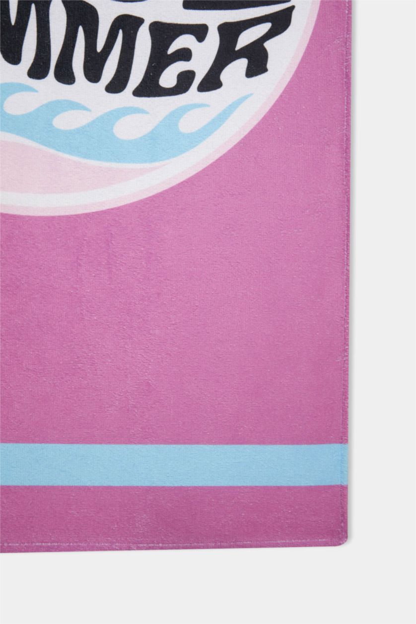 Kız Çocuk - Genç Kız Lila Kız Çocuk Pamuklu Plaj Havlusu