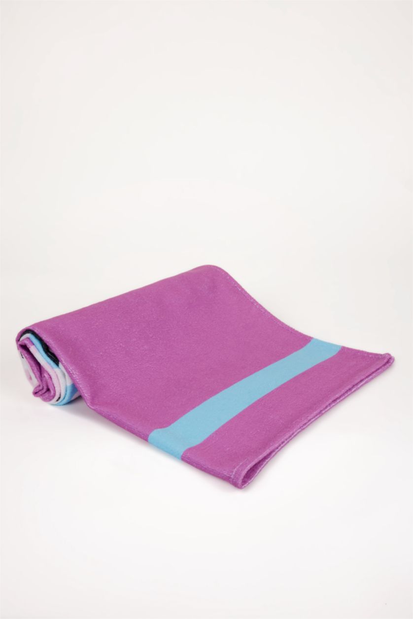 Kız Çocuk - Genç Kız Lila Kız Çocuk Pamuklu Plaj Havlusu
