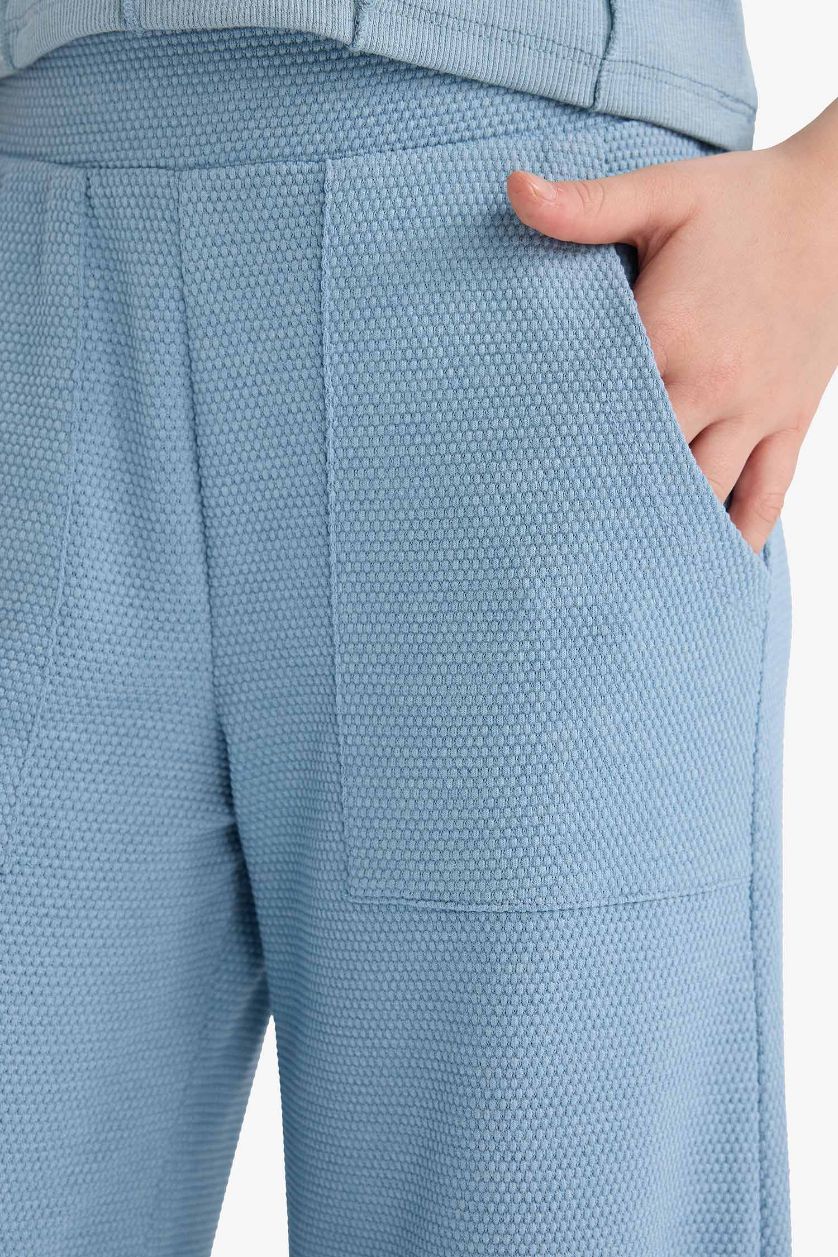 Girls & Teens Blue Girl Wide Leg Elastic Waist Sweatpants