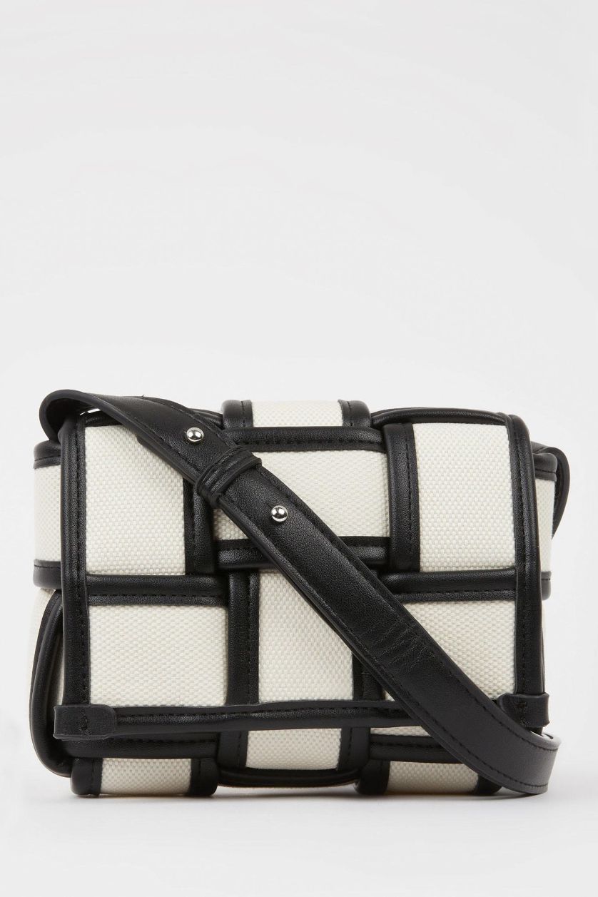 Kadın Siyah Kadın Kanvas Omuz Çantası