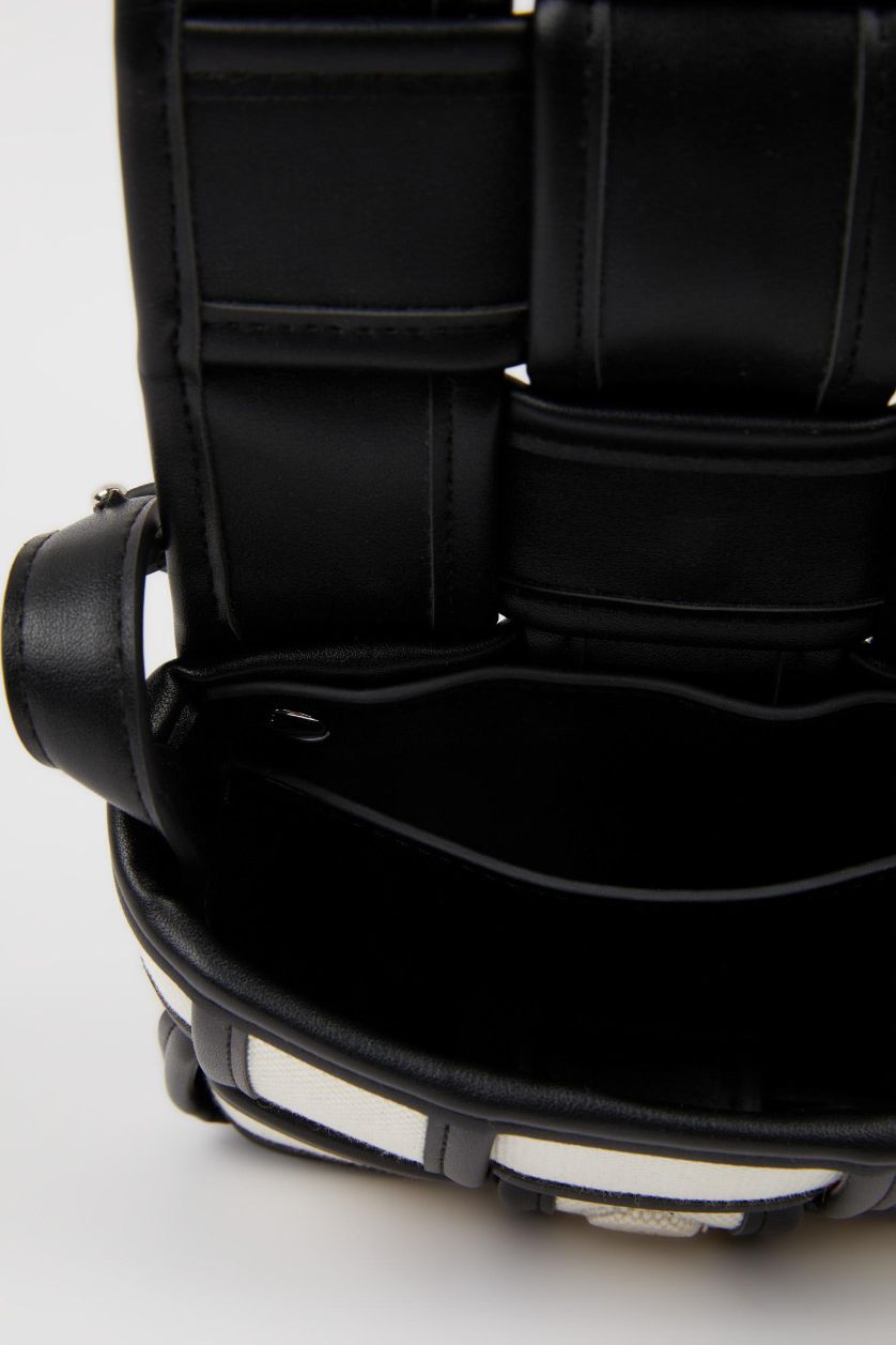 Kadın Siyah Kadın Kanvas Omuz Çantası