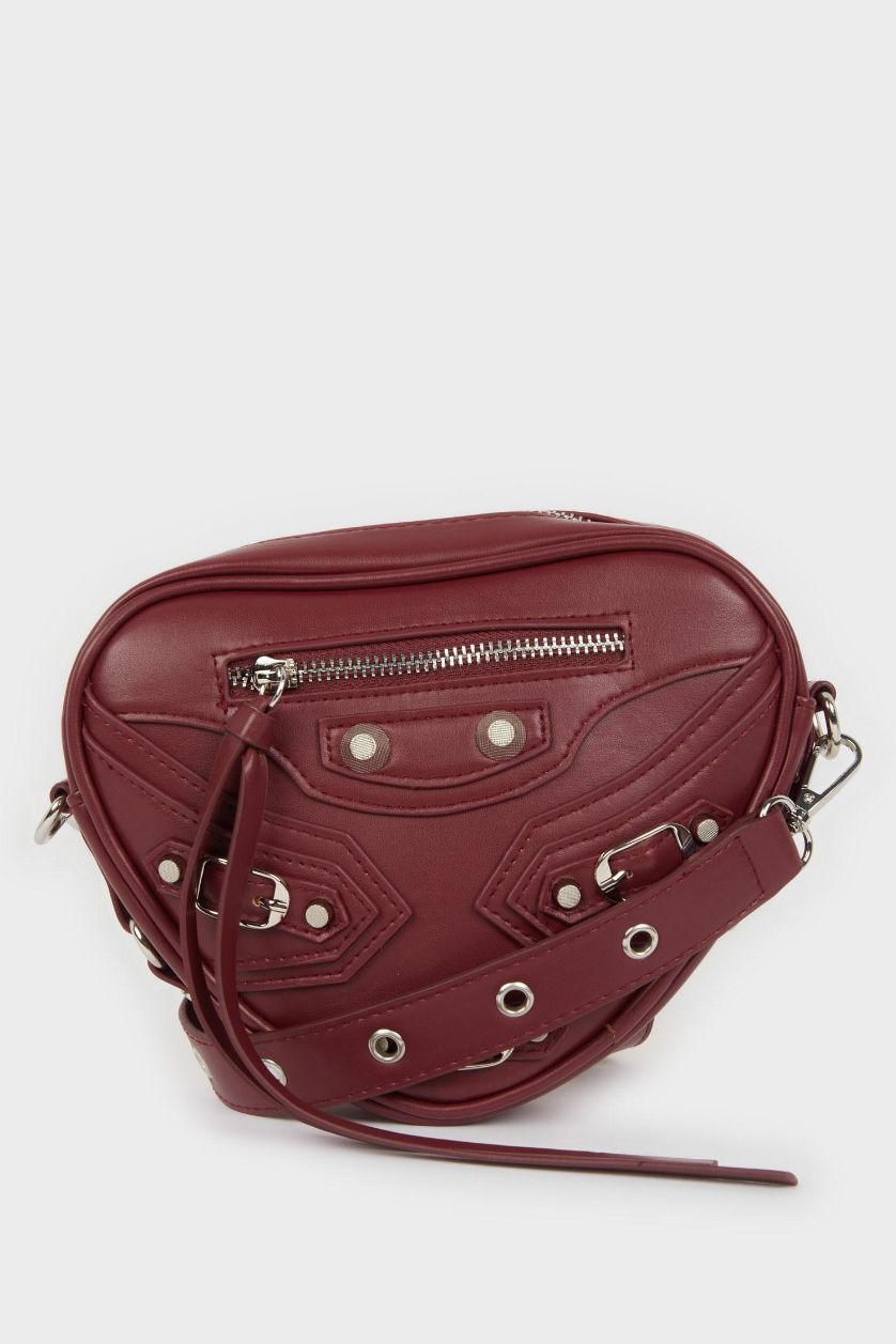 Kadın Bordo Kadın Suni Deri Omuz Çantası