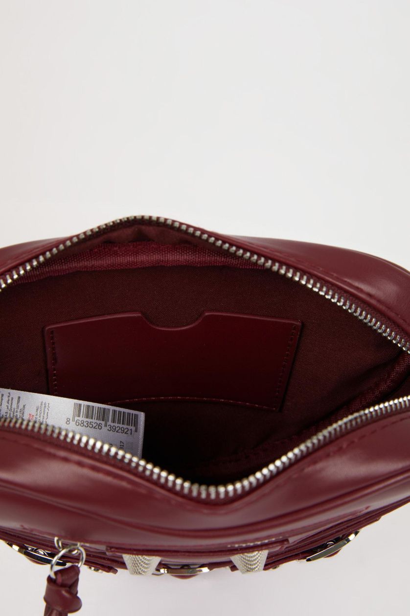 Kadın Bordo Kadın Suni Deri Omuz Çantası