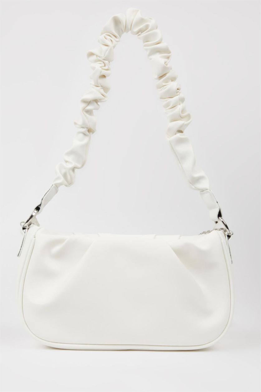 WOMAN White Faux Leather Shoulder bag