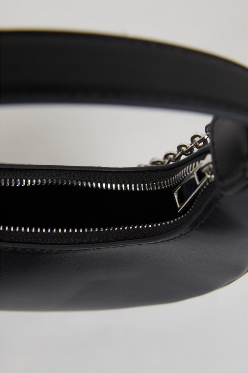 نساء أسود جنطة كتف نسائي جلد صناعي