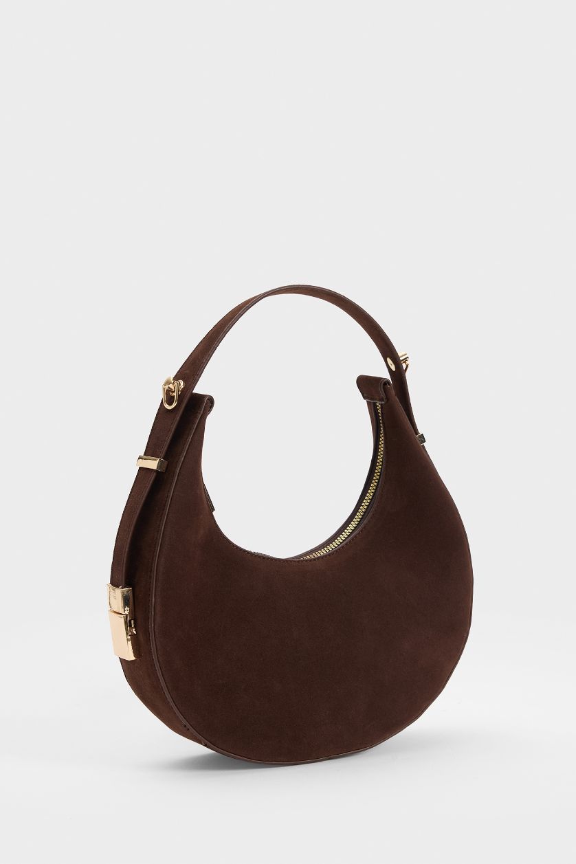 Kadın Koyu Kahve Kadın Süet Omuz Çantası