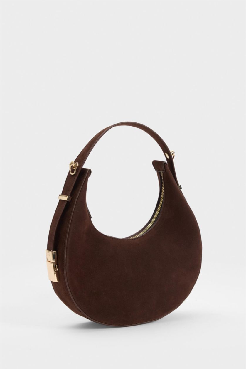 Women Dark Brown Faux Leather Shoulder bag
