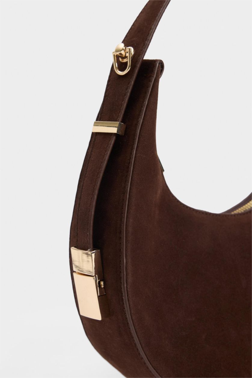Women Dark Brown Faux Leather Shoulder bag