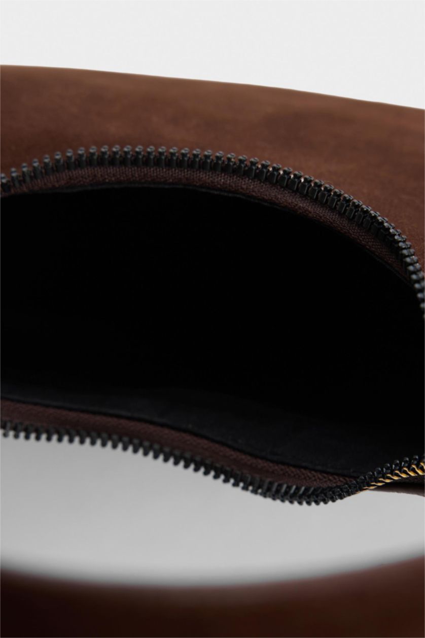 Women Dark Brown Faux Leather Shoulder bag