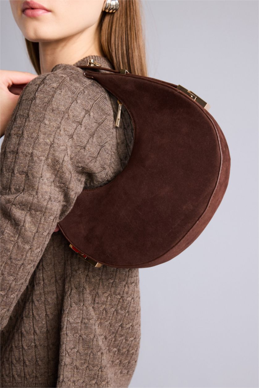 Women Dark Brown Faux Leather Shoulder bag