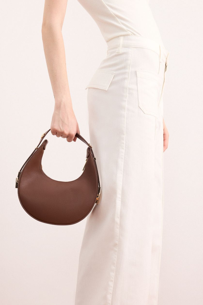 Woman Dark Brown Faux Leather Shoulder bag