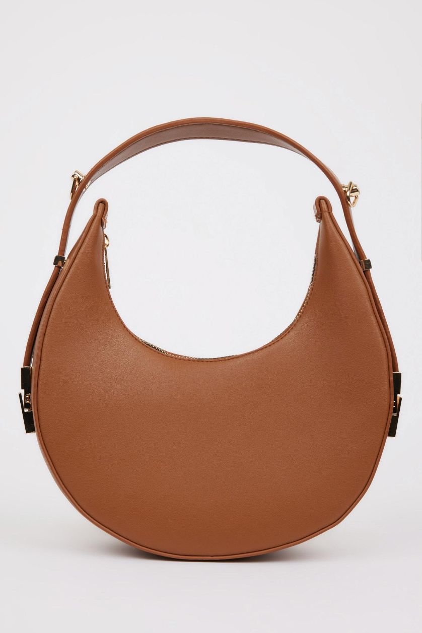 Woman Dark Brown Faux Leather Shoulder bag