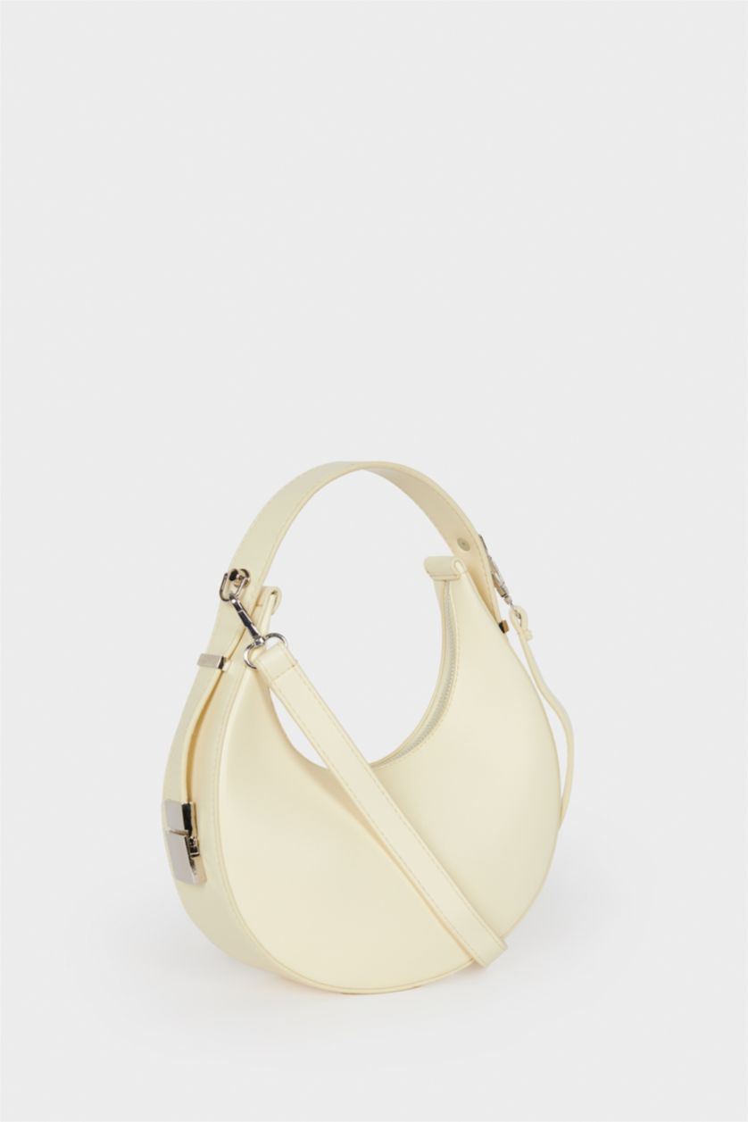 Kadın Açık Sarı Suni Deri Omuz Çantası