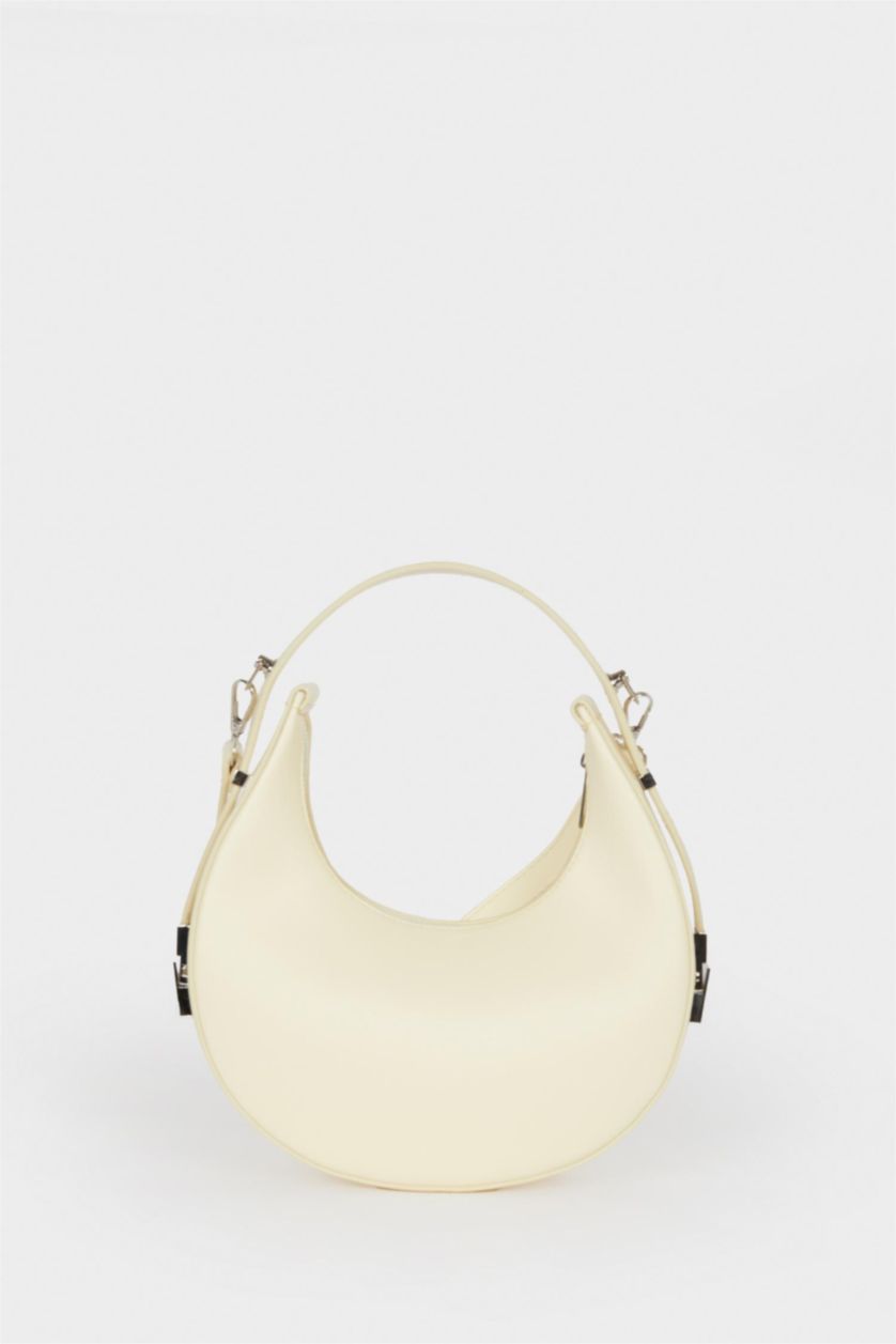 Woman Light Yellow Faux Leather Shoulder bag
