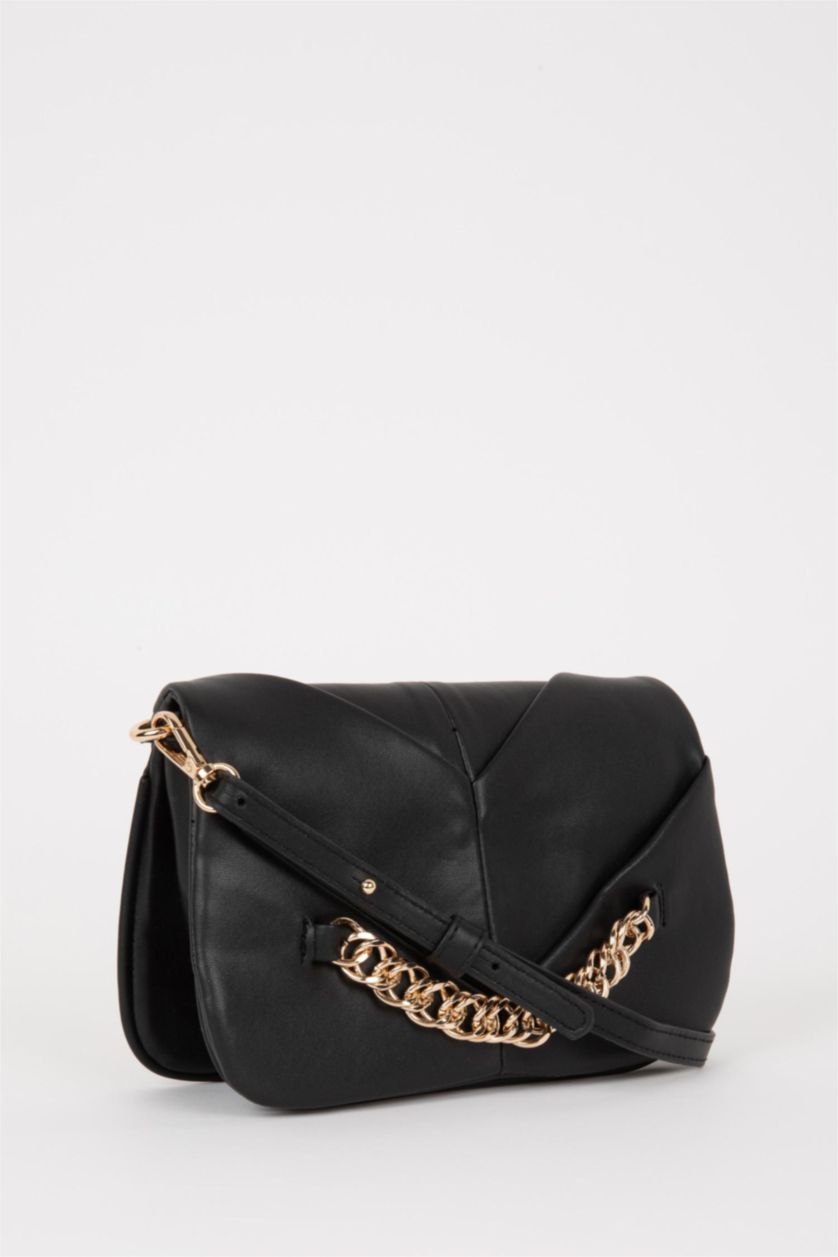 نساء أسود جنطة كتف نسائي جلد صناعي