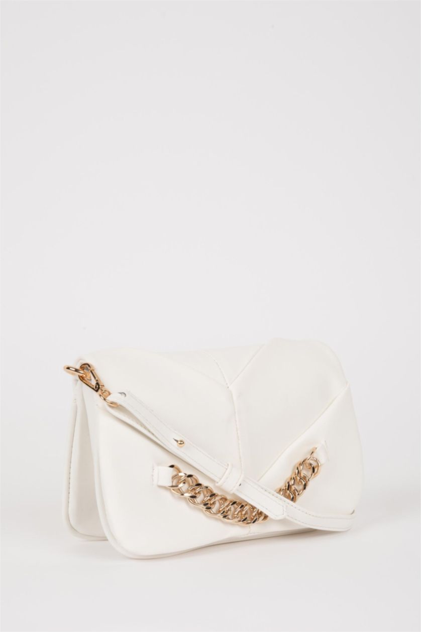 نساء أبيض (000) جنطة كتف نسائي جلد صناعي