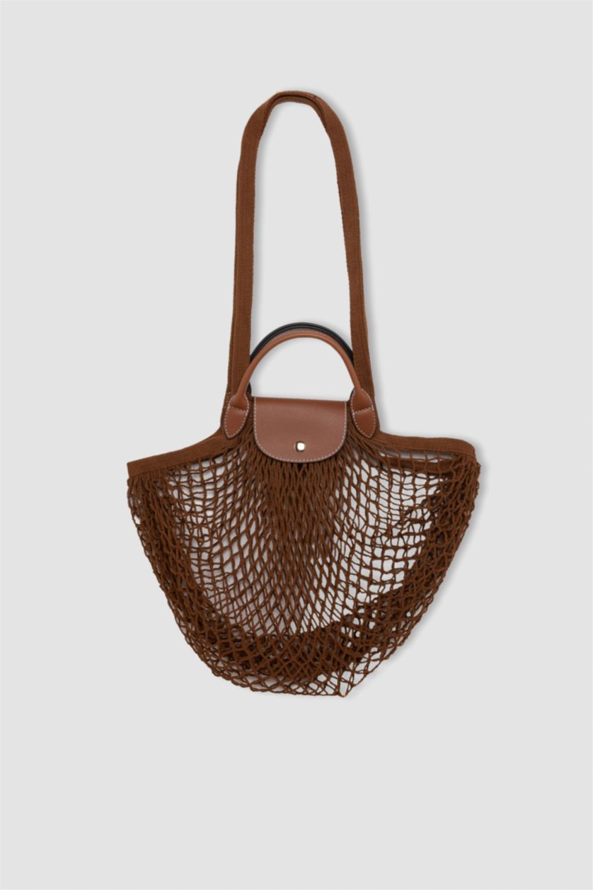 Woman Tan Woman Shoulder Bag