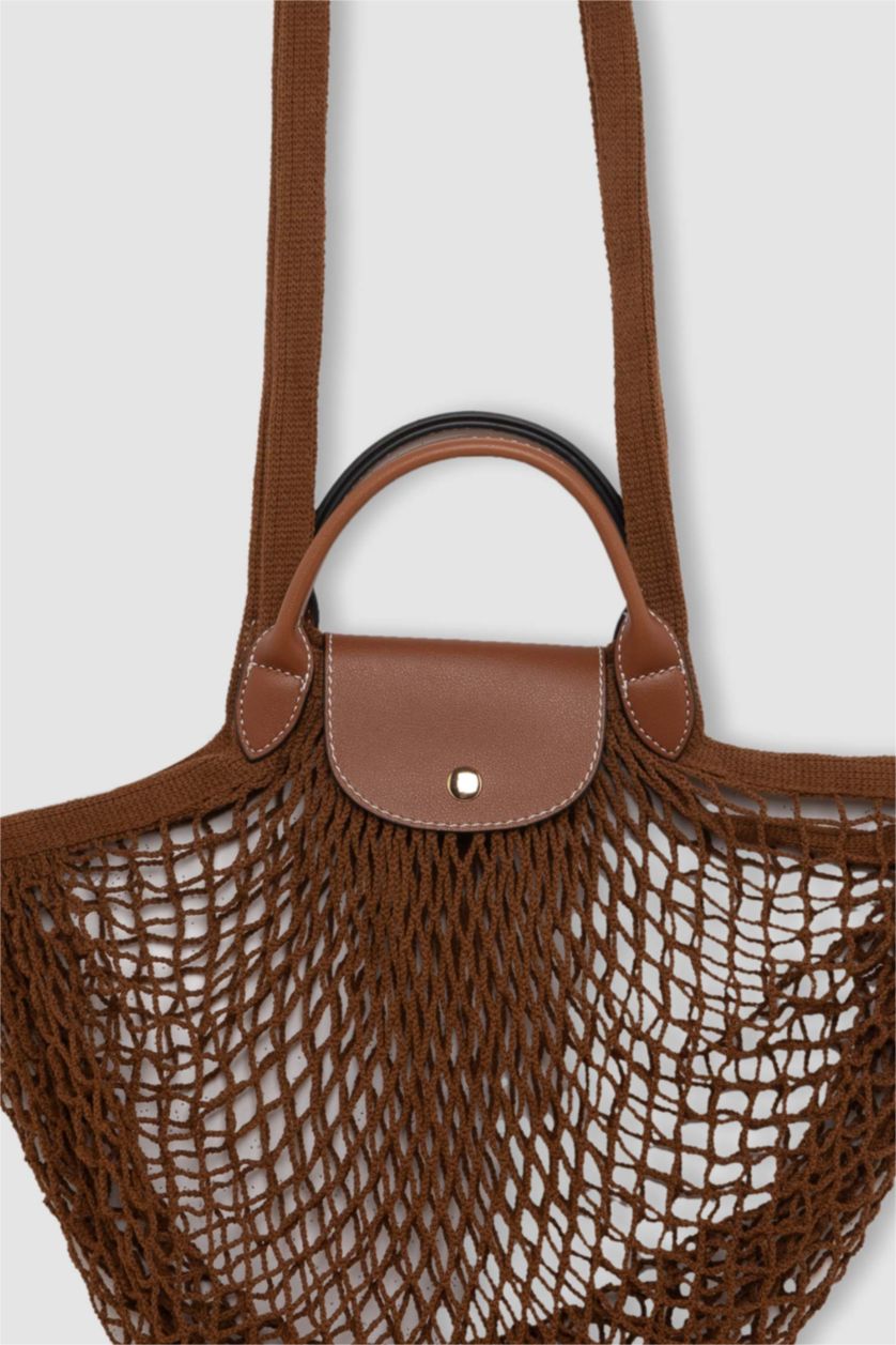 Woman Tan Woman Shoulder Bag