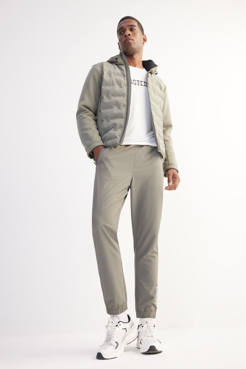 رجال كاكي بنطلون بجامة رياضي منسوج سليم فيت من DeFactoFit