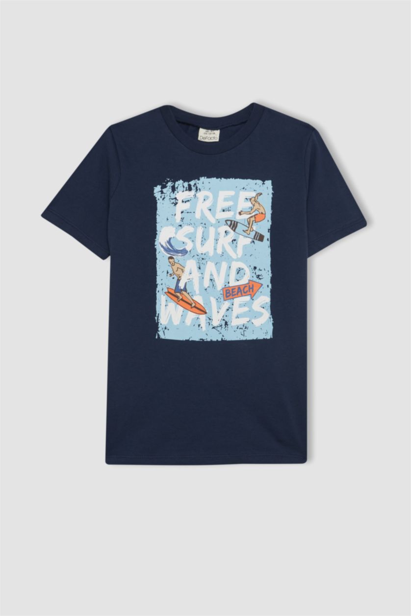 أولاد برتقالي سيت ولادي شورت وتيشيرت - قطعتين