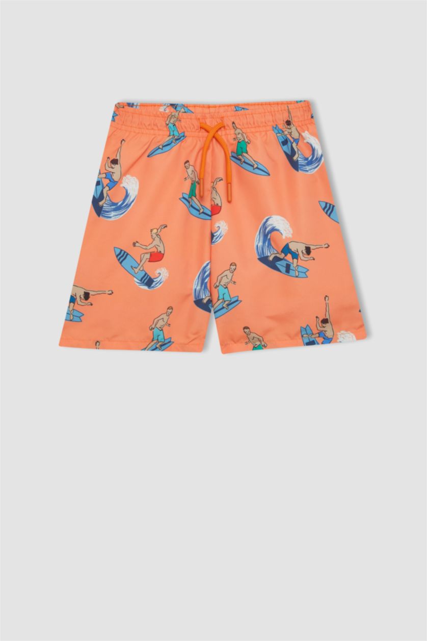 أولاد برتقالي سيت ولادي شورت وتيشيرت - قطعتين