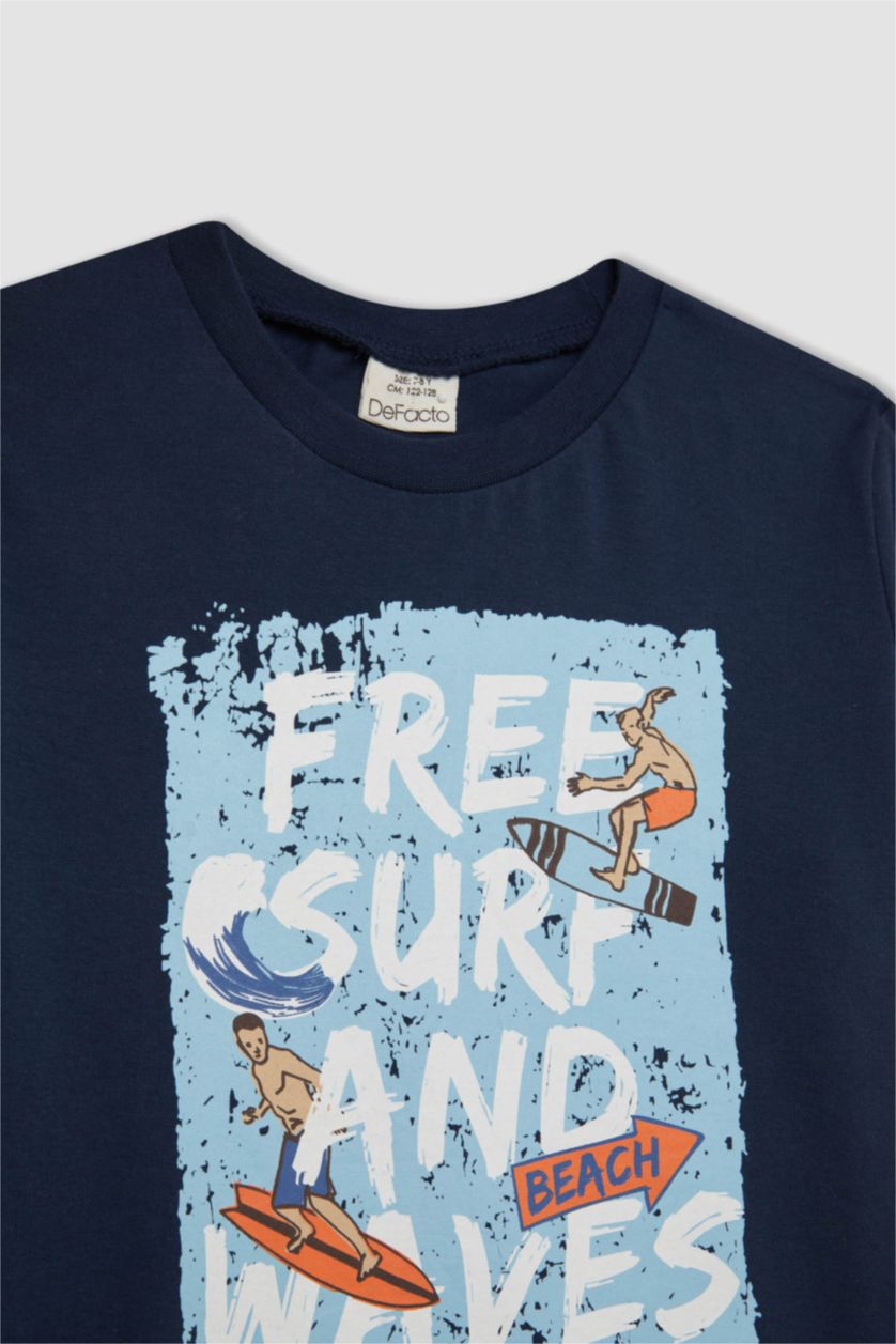 أولاد برتقالي سيت ولادي شورت وتيشيرت - قطعتين