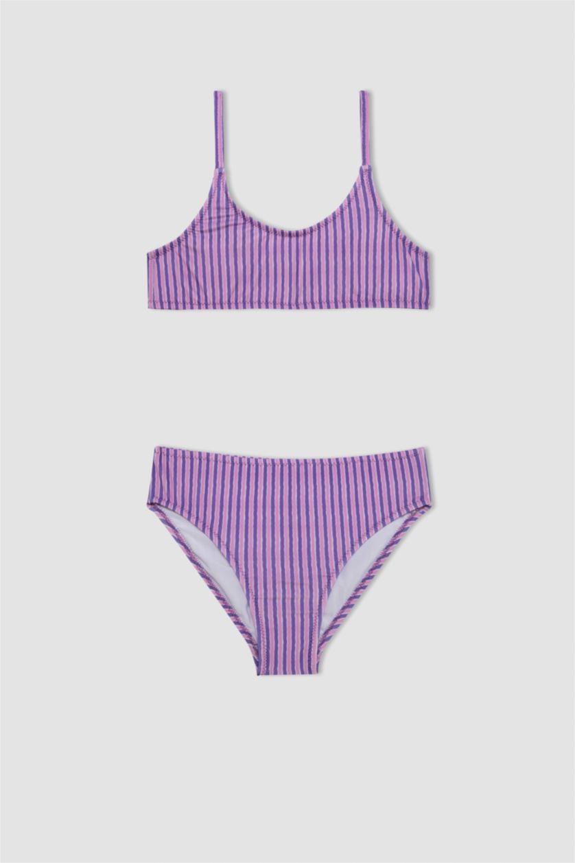 GIRLS & TEENS Lilac Girl Striped Bikini Set
