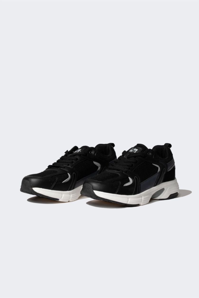 Erkek Siyah Erkek Yüksek Taban Spor Ayakkabı