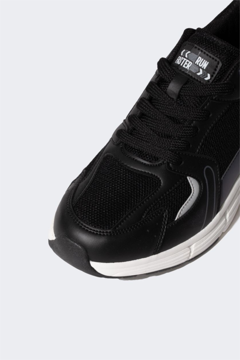 Erkek Siyah Erkek Yüksek Taban Spor Ayakkabı