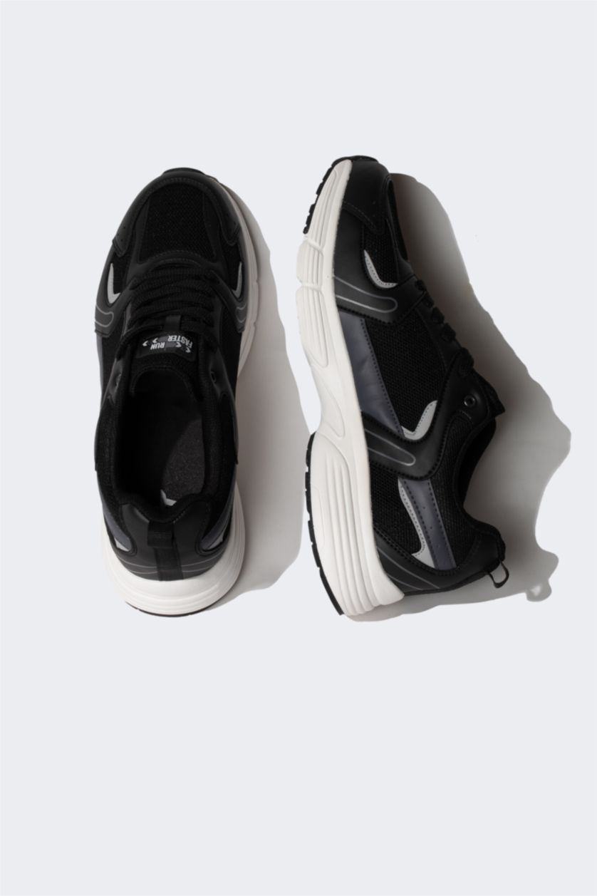 Erkek Siyah Erkek Yüksek Taban Spor Ayakkabı