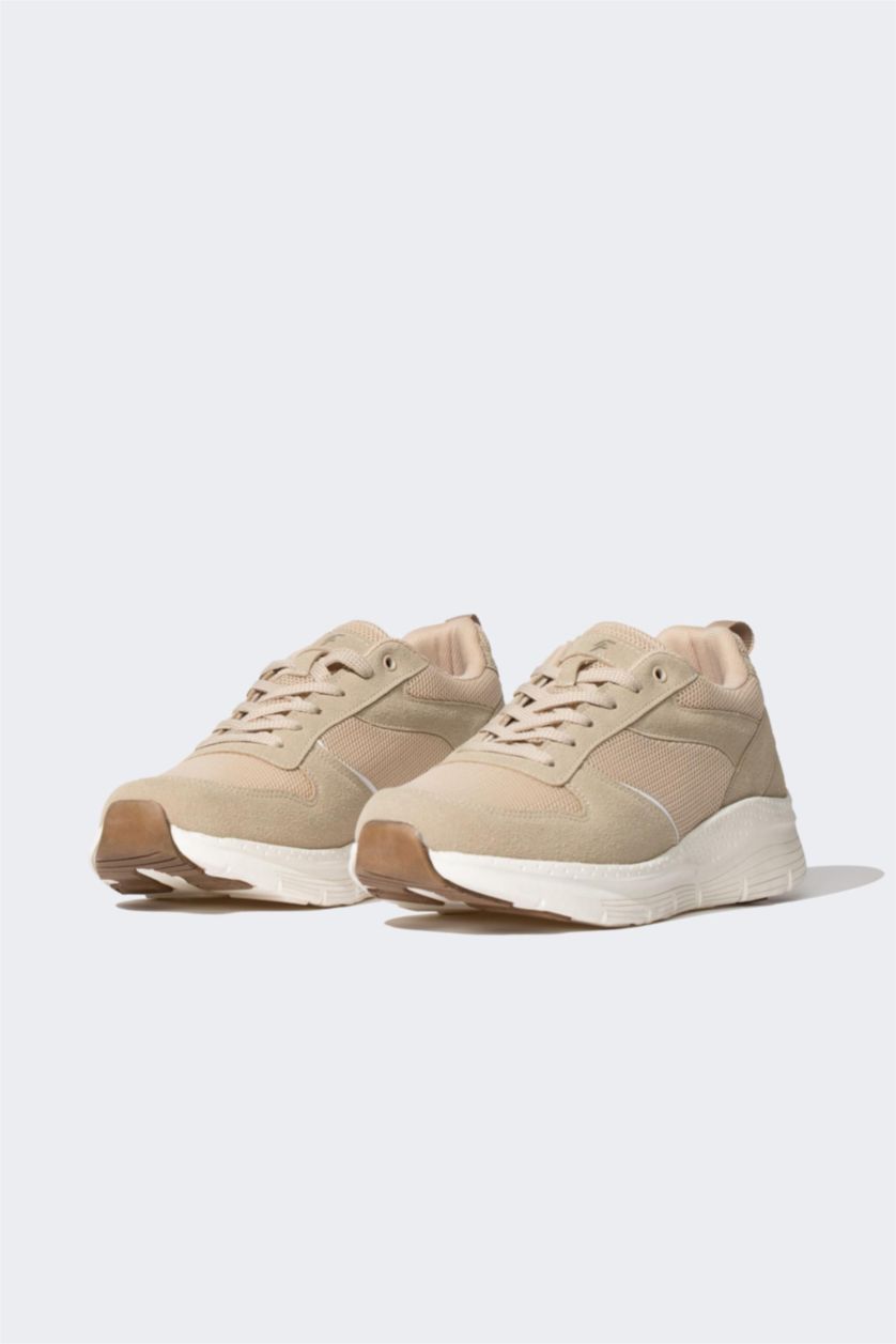 Erkek Koyu Bej Erkek Yüksek Taban Spor Ayakkabı