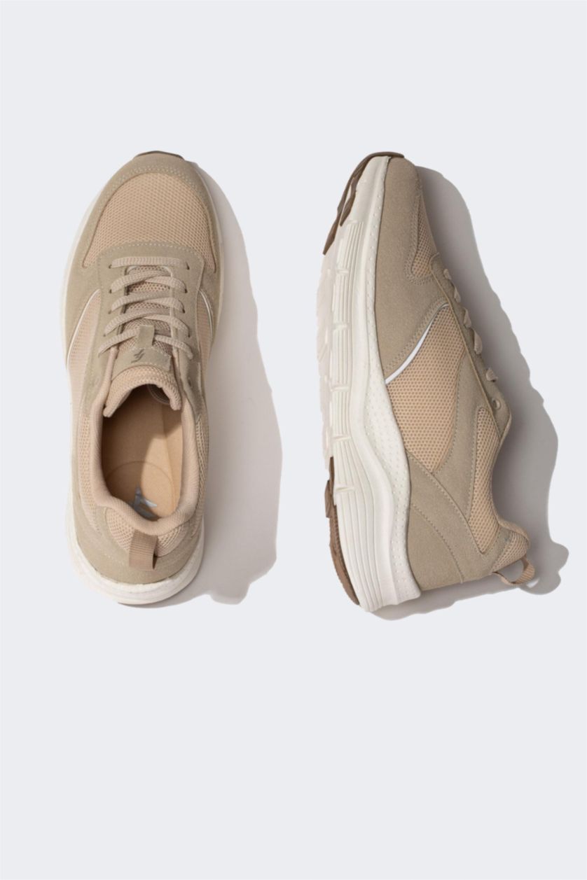 Erkek Koyu Bej Erkek Yüksek Taban Spor Ayakkabı