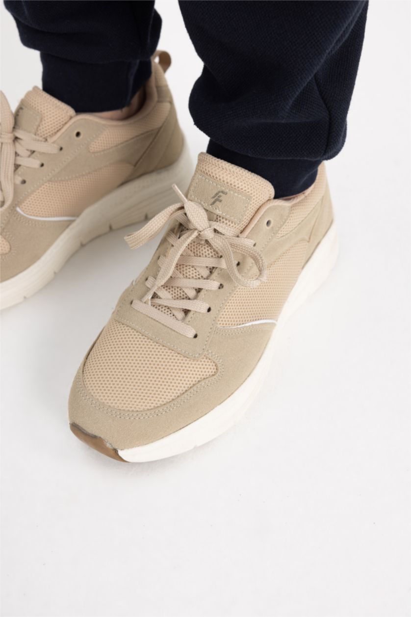 Erkek Koyu Bej Erkek Yüksek Taban Spor Ayakkabı